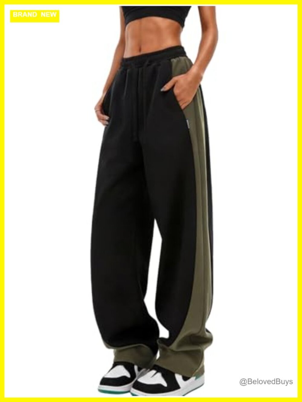 High Waisted Barrel Sweatpants Baggy Y2K Joggers with Pockets